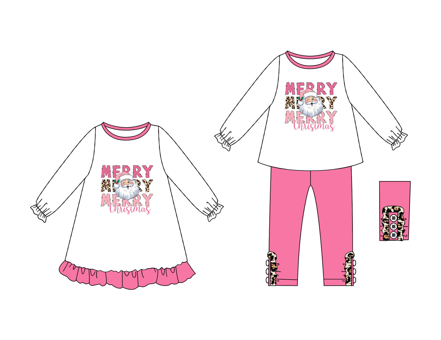 Custom match Christmas baby girls clothes D 6.7