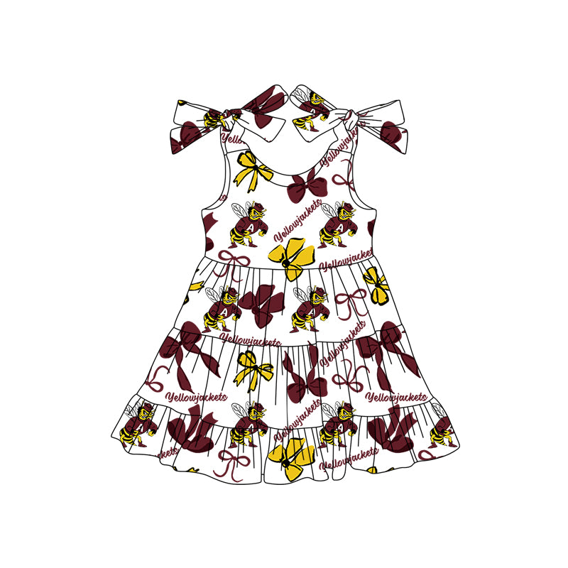 Custom Yellowjackets baby girl dress MOQ3 D 7.30