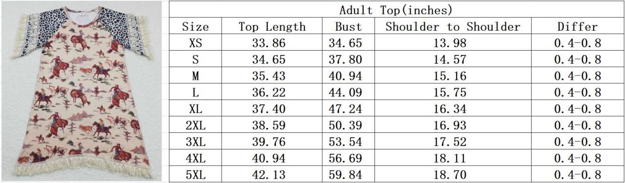 GT0258 Adult Riding Leopard Khaki Raglan Short Sleeve Top