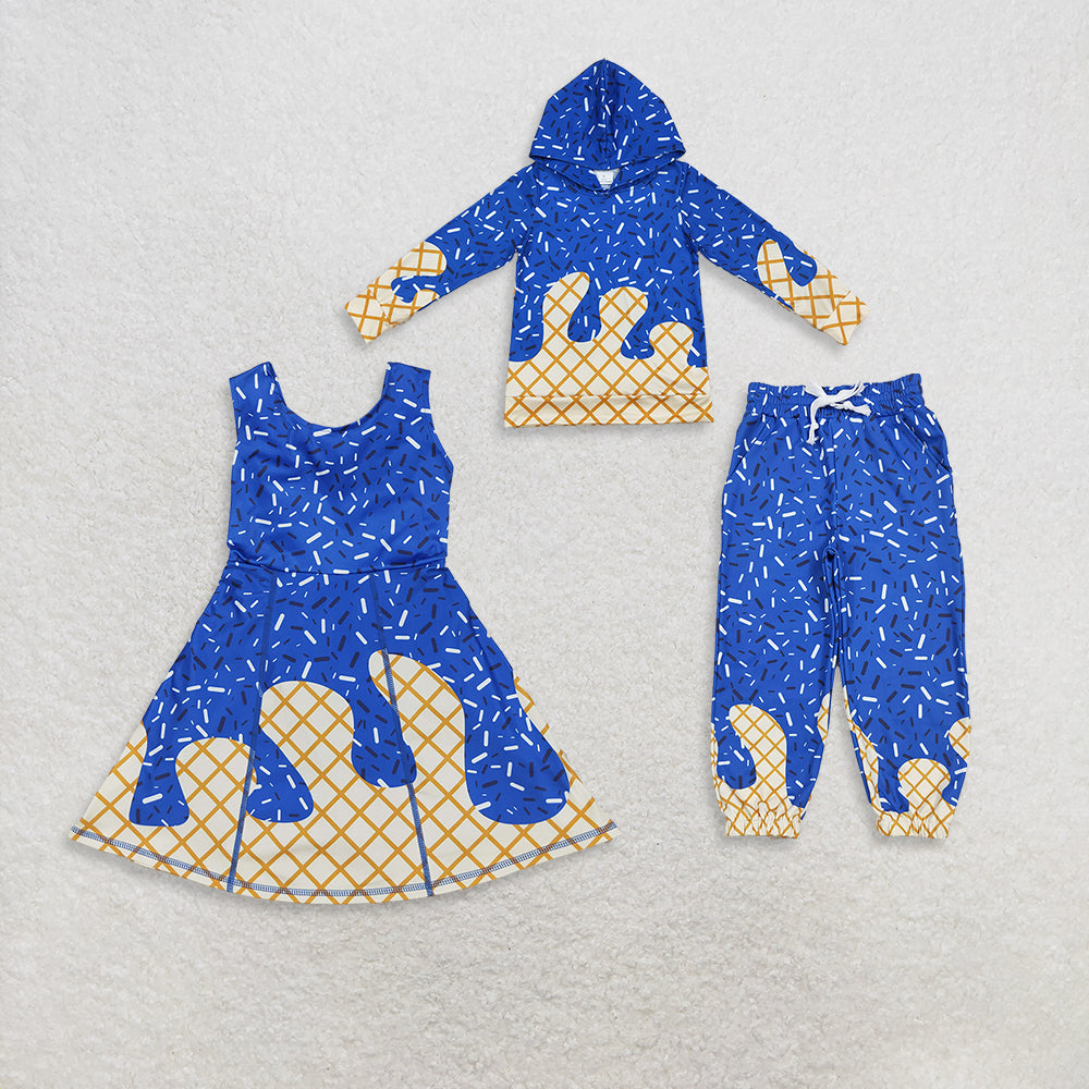 Match Baby Girls Hot Blue Team Yoga Active Clothes D 909