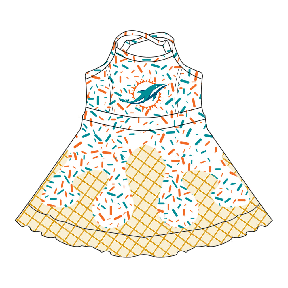 Custom match DOLPHINS baby girls boys team styles D 6.18