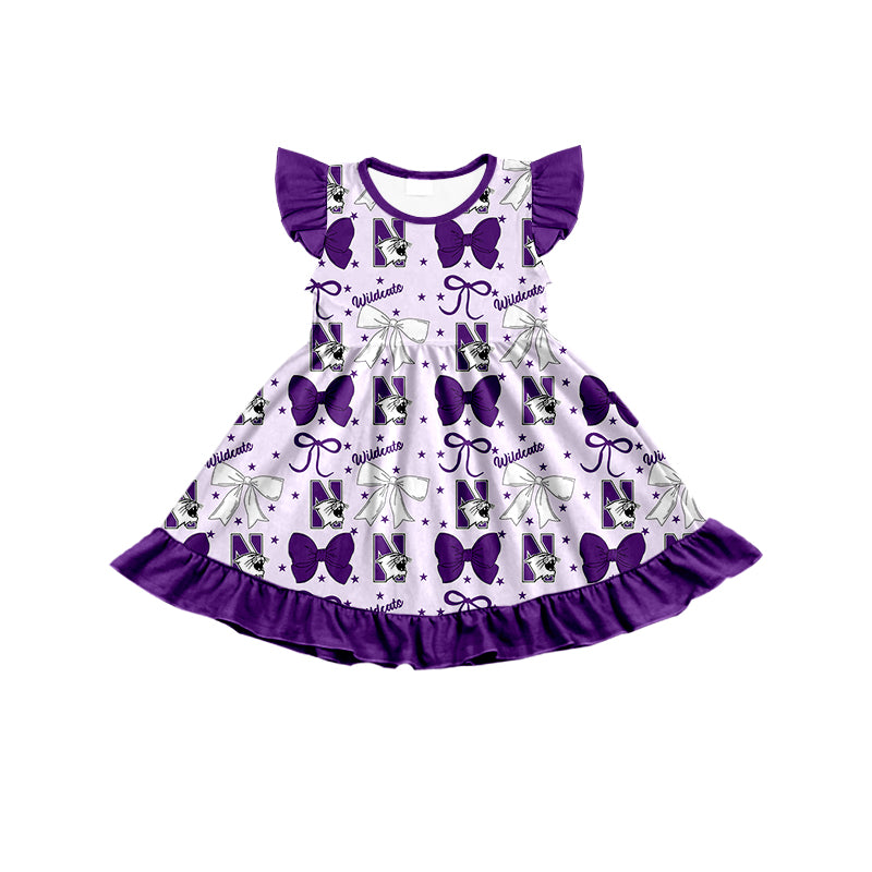 Custom baby girl Northwestern Wildcats team dress D 6.28