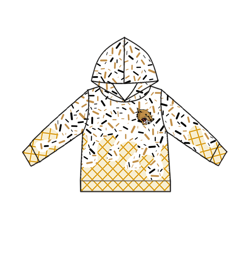 Custom Baby Kids Panthers Team Zip Hooded Pullovers Tops D 822