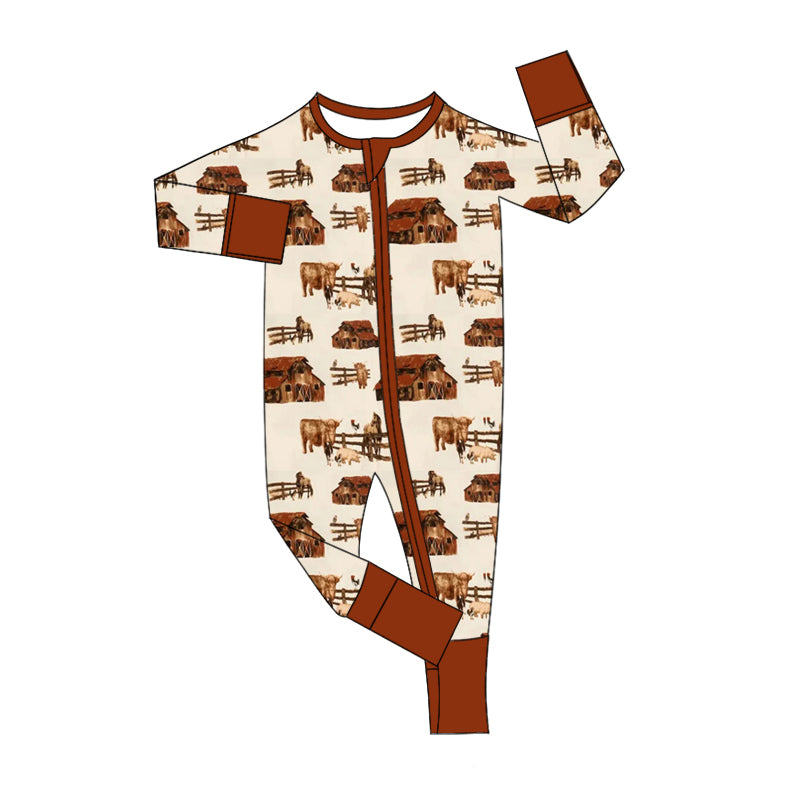 Custom farm baby boys romper MOQ3 2024 8.22