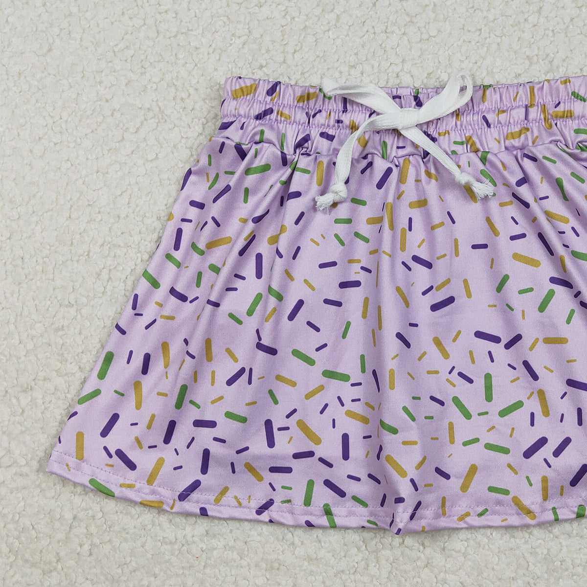 Baby Girls Purple Sprinkles Team Skirt Shorts Set Bottom Outfit for Infants Toddler Girls Purple Polka Dot Skirt with Shorts