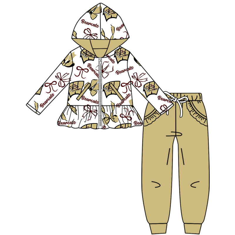 Custom baby girls Bearcats Aztecs set MOQ5 D 825