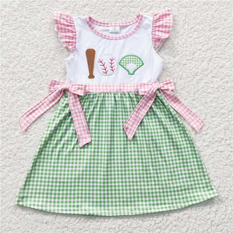 Match Boys Baby Girls Baseball Green Checkered Summer Outfits Suits D 3.27