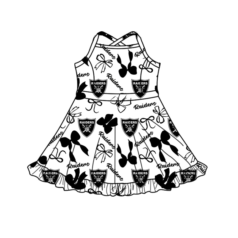Custom Baby Girls Raiders team dress D 8.11