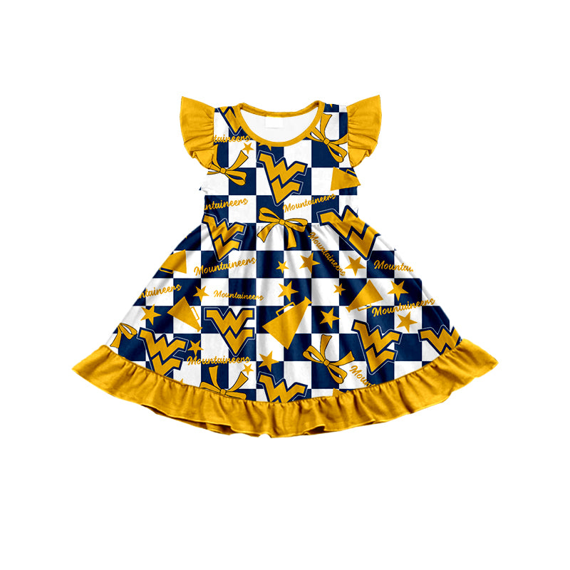 Custom baby girl West Virginia Mountaineers team dress D 6.30