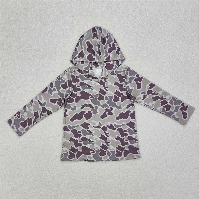Sibling Baby Boys Camo Hooded Long Sleeve Tee Shirts Tops D 820