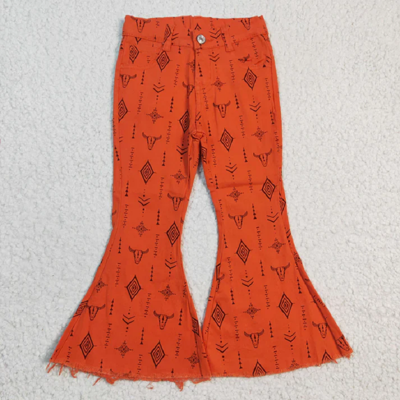 Match Baby Girls Western Elastic Waistband Denim Bell Pants Jeans D 927