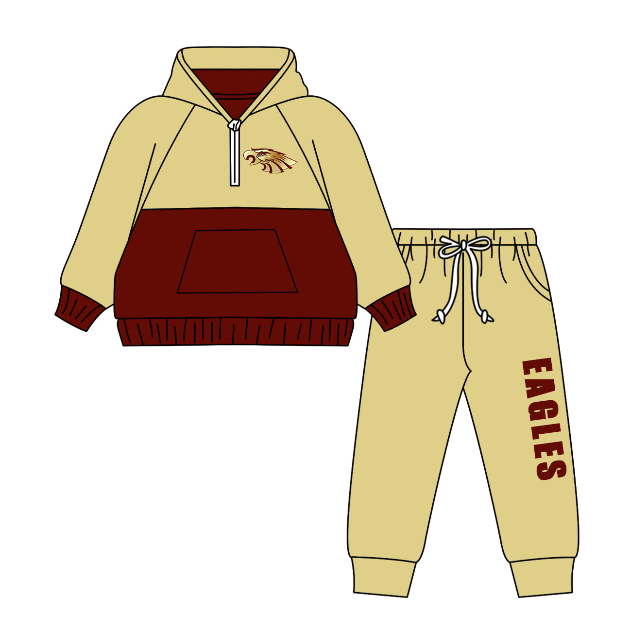 Custom baby boys Eagles set MOQ5 D 823