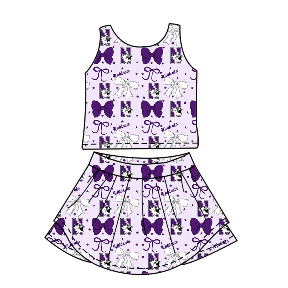 Custom baby girl Northwestern Wildcats team dress D 6.28