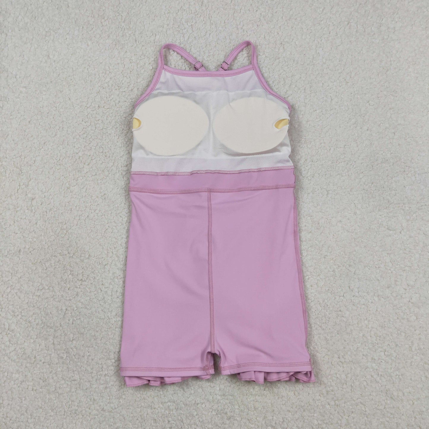 S0712 Solid Pink Athletic Active Skort Dress