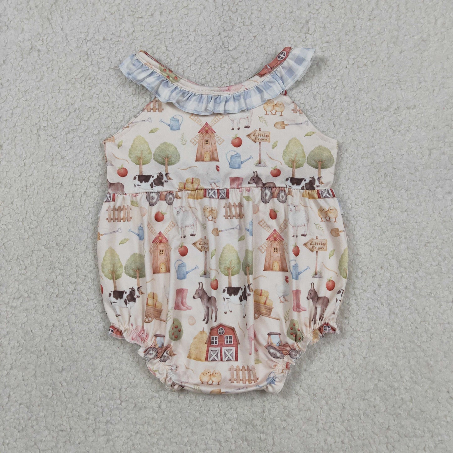 SR3852 farm bubble romper baby clothing
