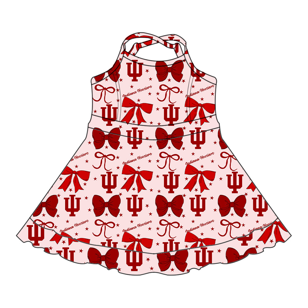 Custom baby girl Indiana Hoosiers team dress D 6.27