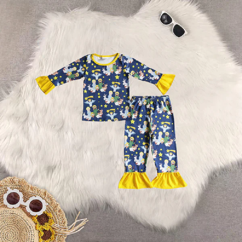 Sibling Baby Kids Christmas Nativity Pajamas Sets D 6.16