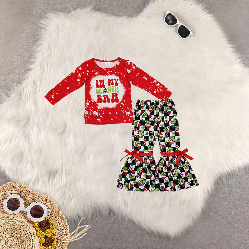Match Christmas cartoon long sleeve white trousers suit D 5.26