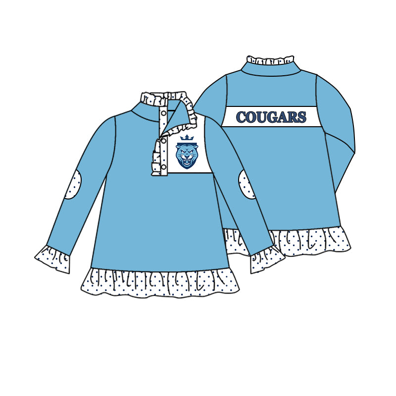 Custom Baby Girls Cougars Team Long Top D 7.24