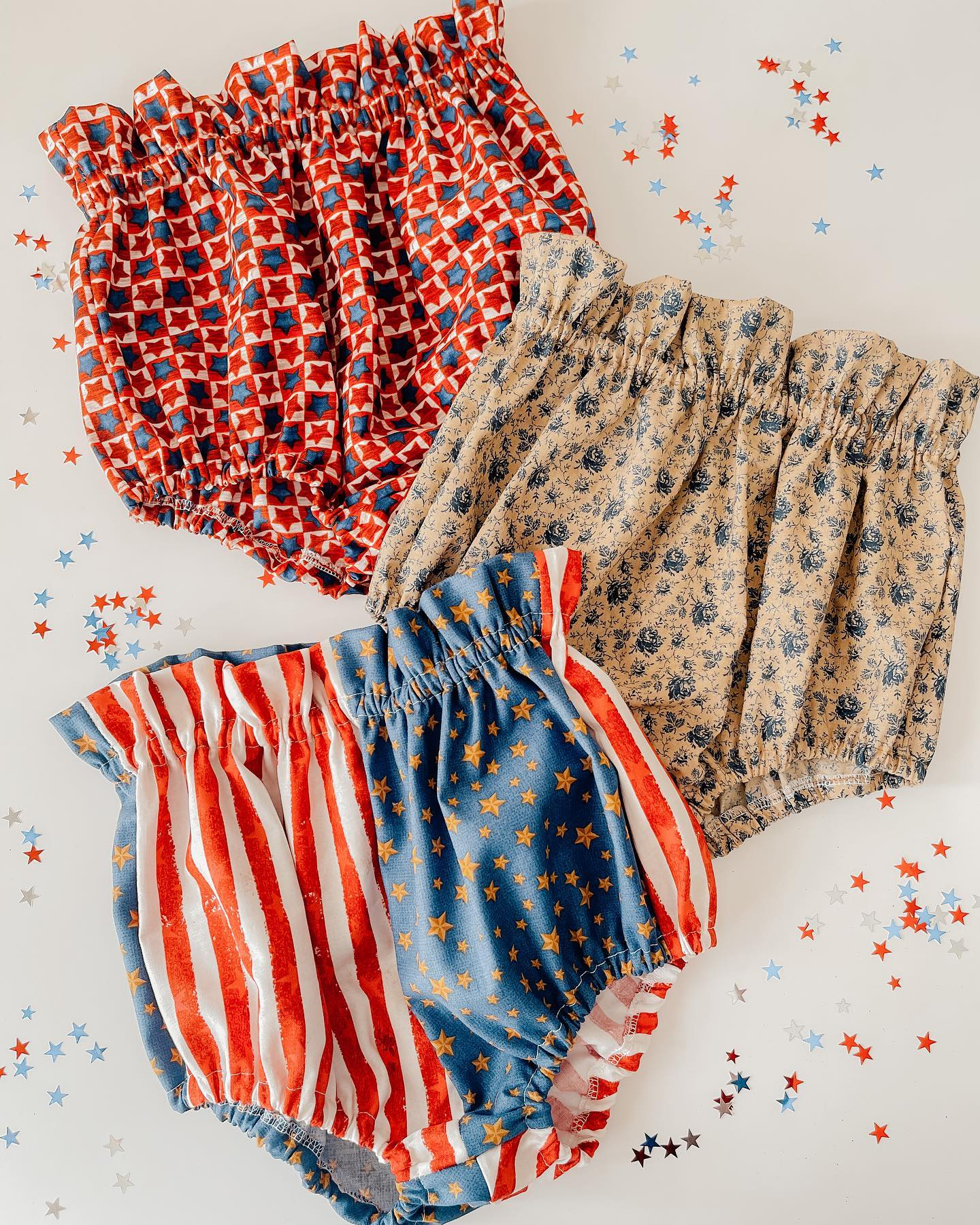 pre-order SS0311 National Day star plaid briefs bummies