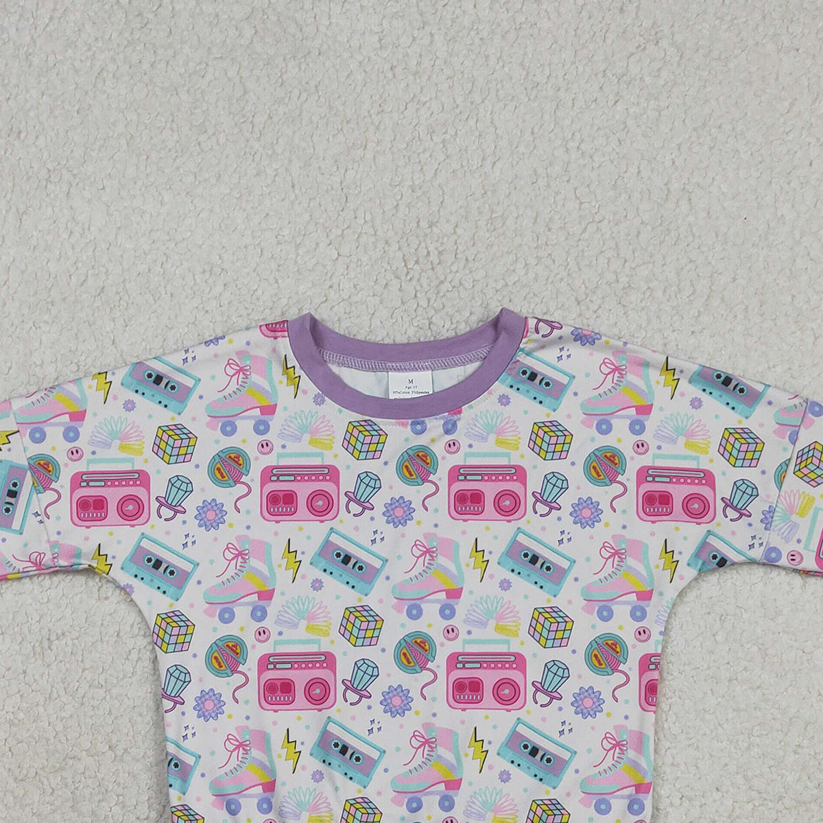 Baby Girls Long Sleeve Recorder Flowers T-shirts Top Cute Floral Print Comfortable Cotton Baby Girl's Shirt
