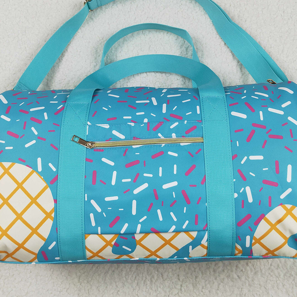 BA0304 Blue Ice Cream Drip Zipper Gym Bags D 5.22