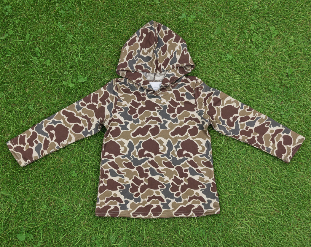 long sleeve camo pullover hoodie