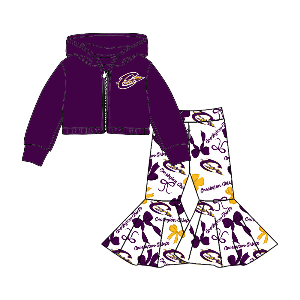 Custom baby girls Crosbyton Chiefs set MOQ3 D 7.22