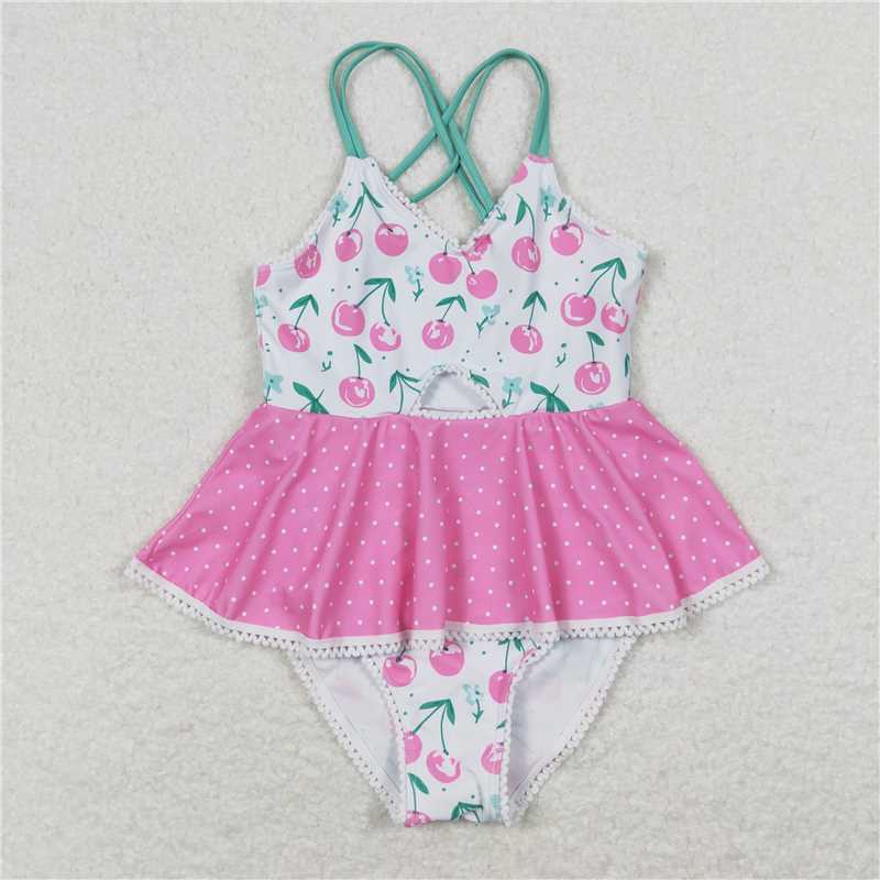 Match Baby Girls Summer Ruffle One Piece Sibling Sister Swimsuits