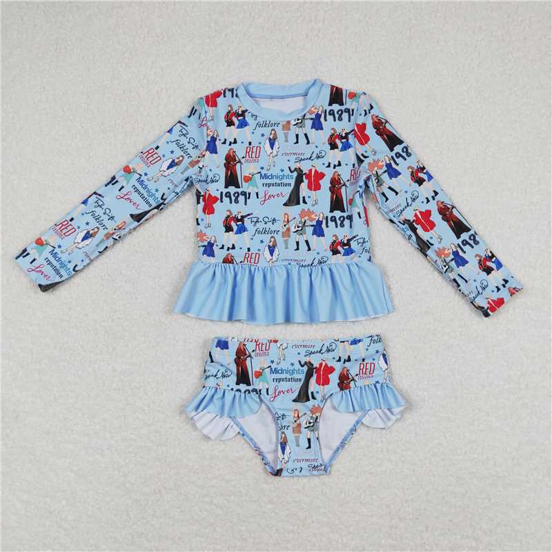 Match Baby Girls Sibling Long Sleeve Top Bummie Swimsuits