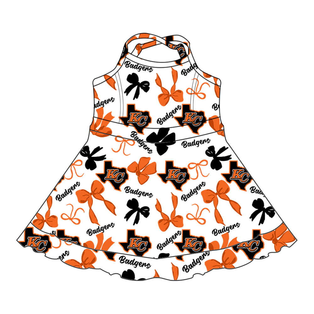 Custom Badgers baby girl dress MOQ3 D 7.30