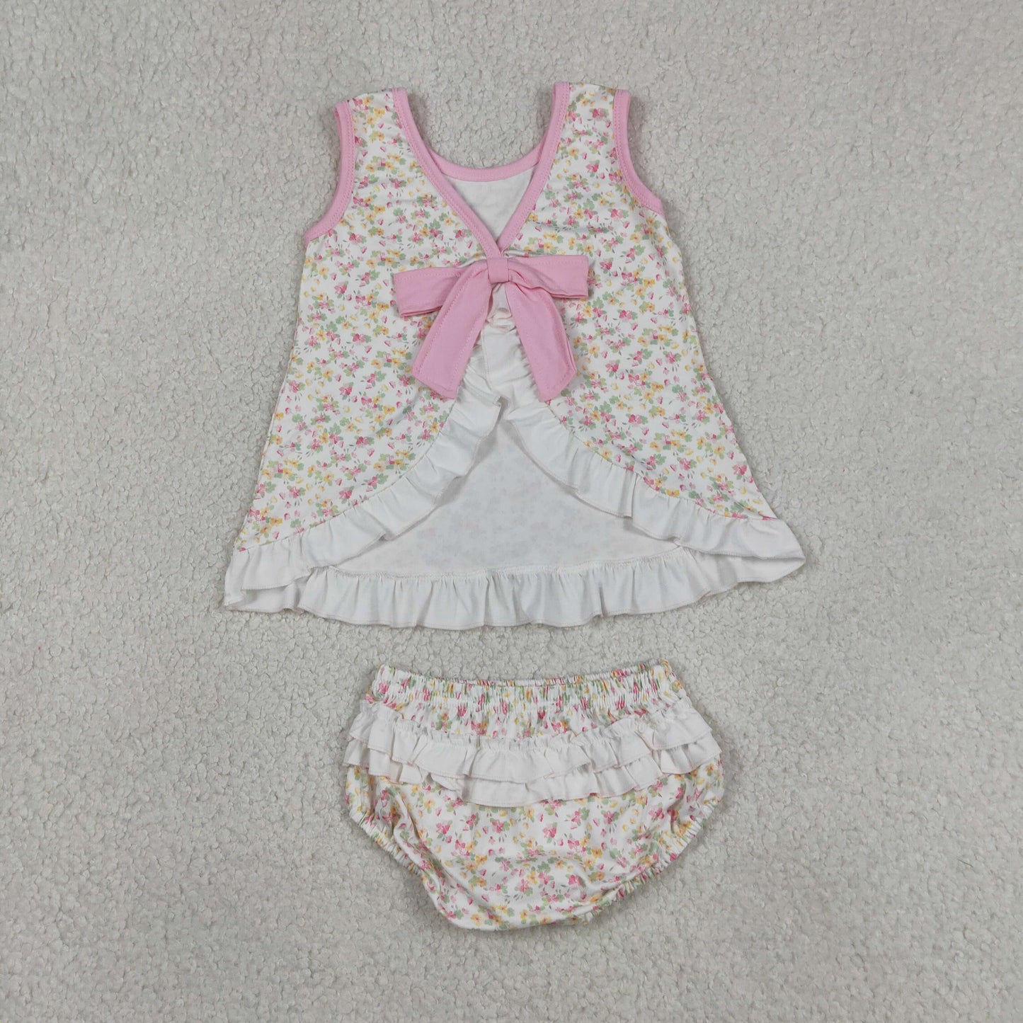 sleeveless floral bummie set