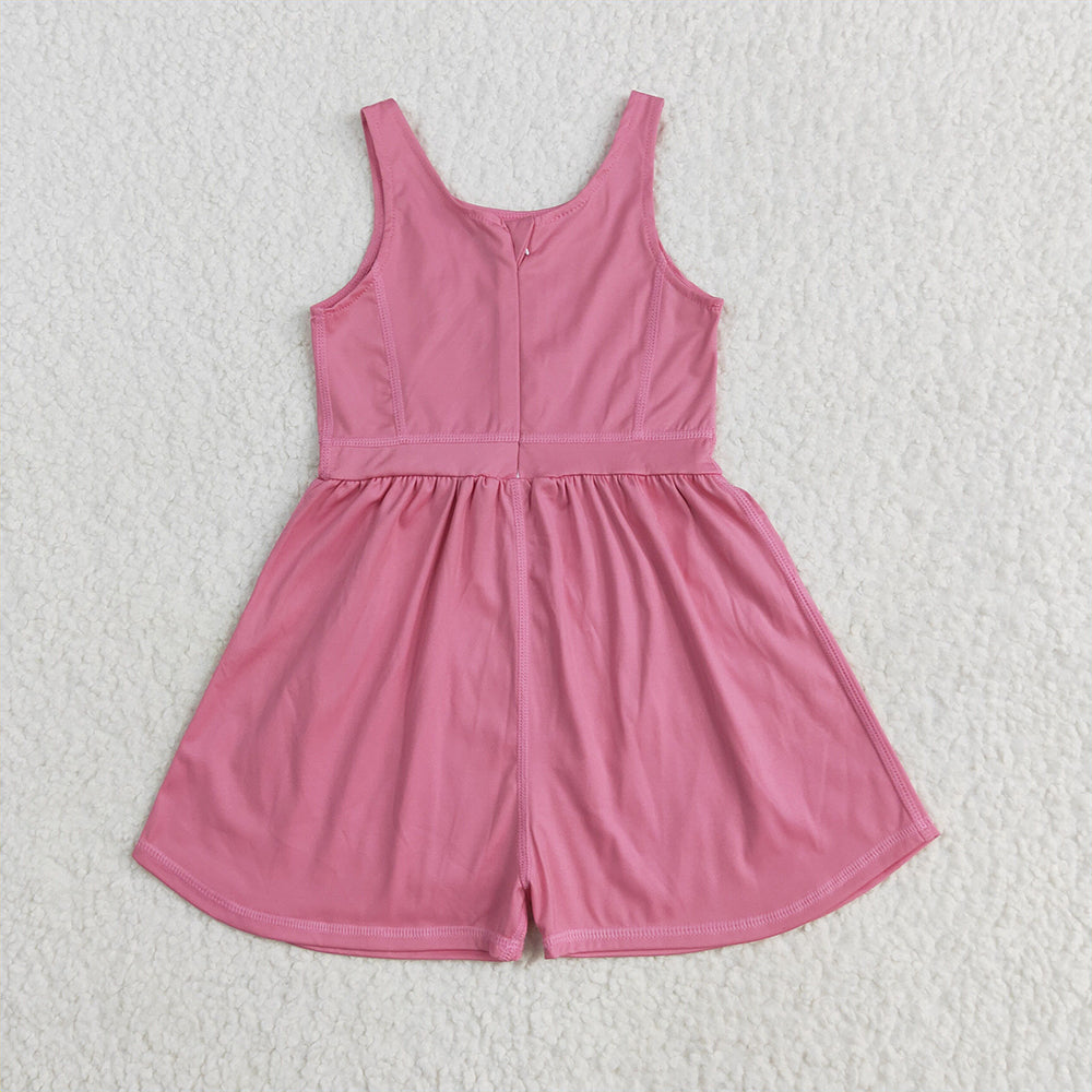 SR3024 Baby Girls Pink Sleeveless Yoga Jumpsuits D 5.6