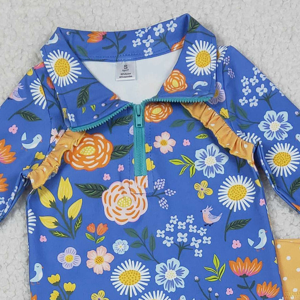 Baby Girls Colorful Flowers Zipper Pullover Leggings Set Active Yoga Clothes Outfit for Kids