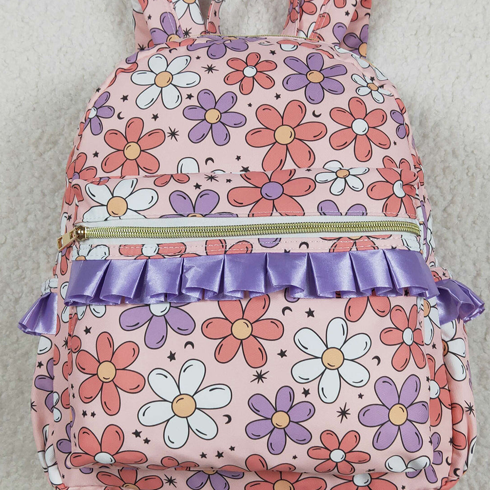 BA0240 Flower, Moon and Star Pink Backpack D 4.24