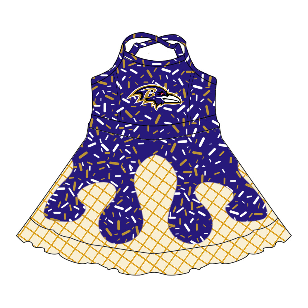 Custom baby girl RAvENS team dress D 6.30