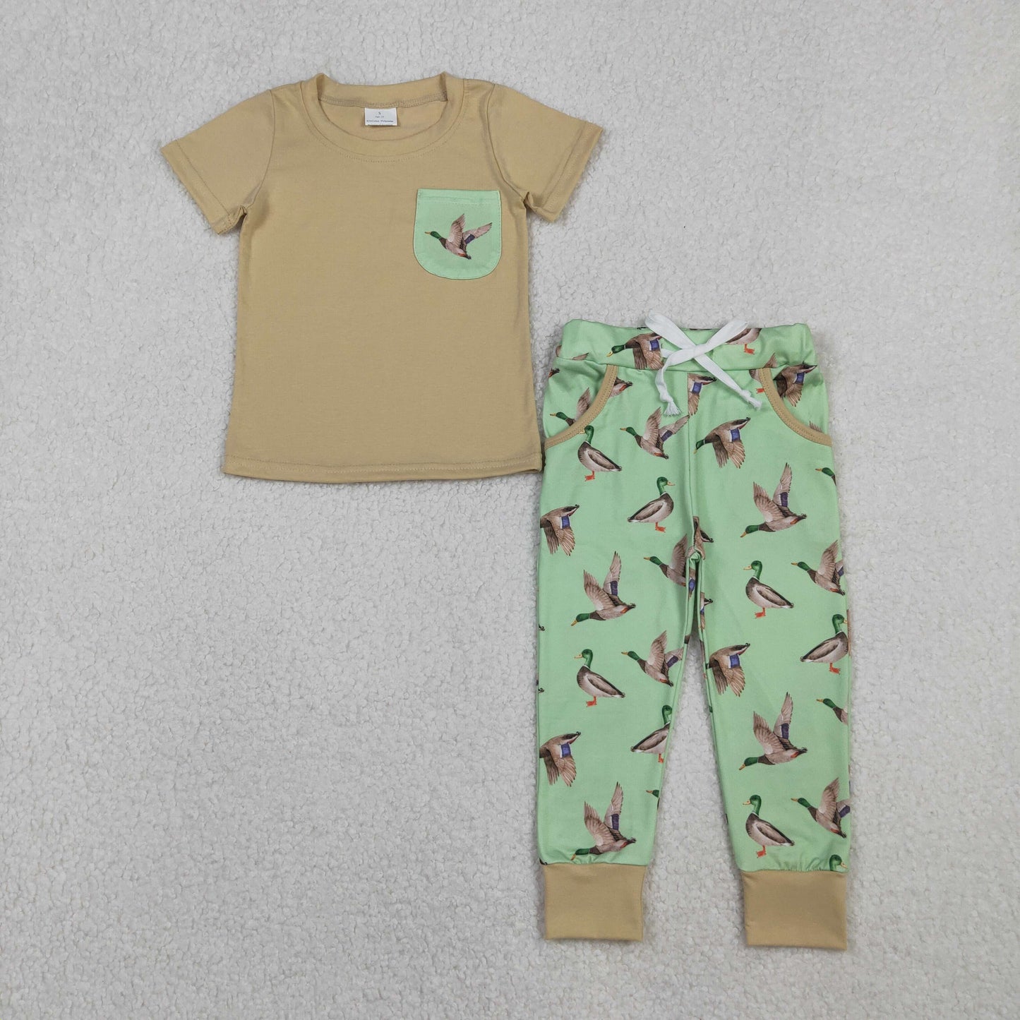 BSPO0607 Baby Boys Yellow Shirt Top Pockets Pants Southern Clothes Sets D 1030
