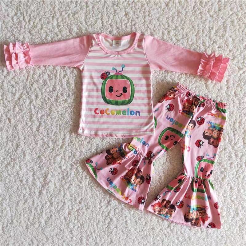 6 B11-23 Pink Girls Long Sleeve Suit
