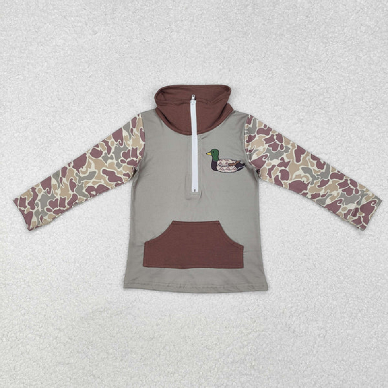 Sibling Brother Baby Boys Camo Zip Duck Hunting Pullovers Tops D 820