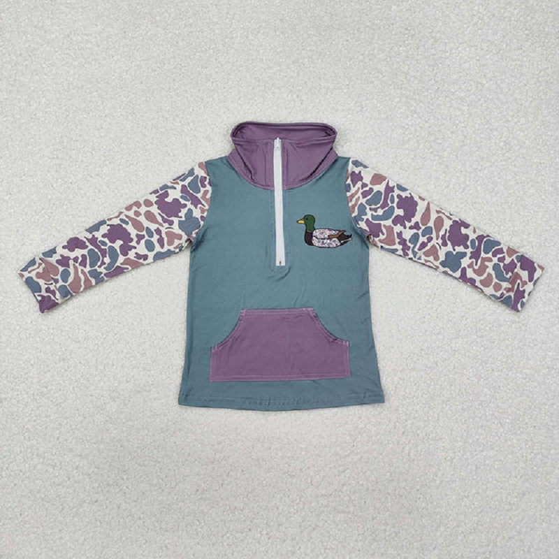 Sibling Brother Baby Boys Camo Zip Duck Hunting Pullovers Tops D 820