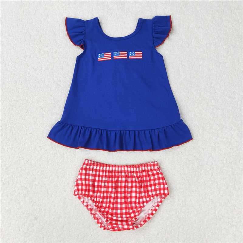 Match Baby Girls Boys 4th Of July Flags Sibling Clothing Sets