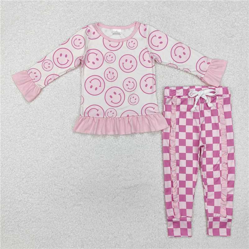 Match Baby Girls Boys Smile Top Pants Outfits Sets