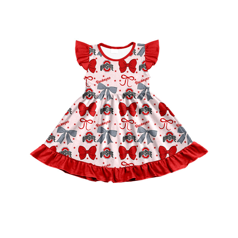 Custom baby girl Ohio State Buckeyes team dress D 6.28