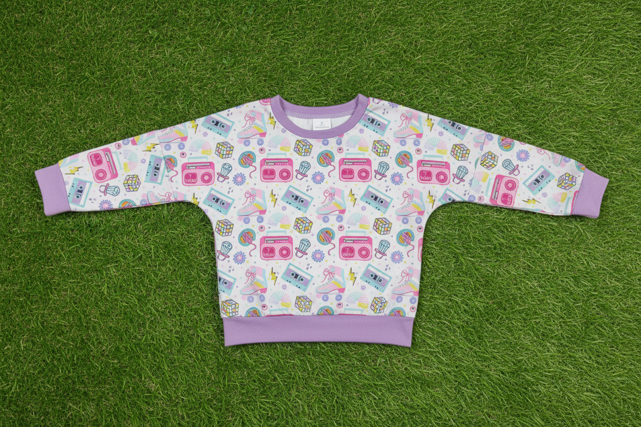 tape skate retro pullover shirt