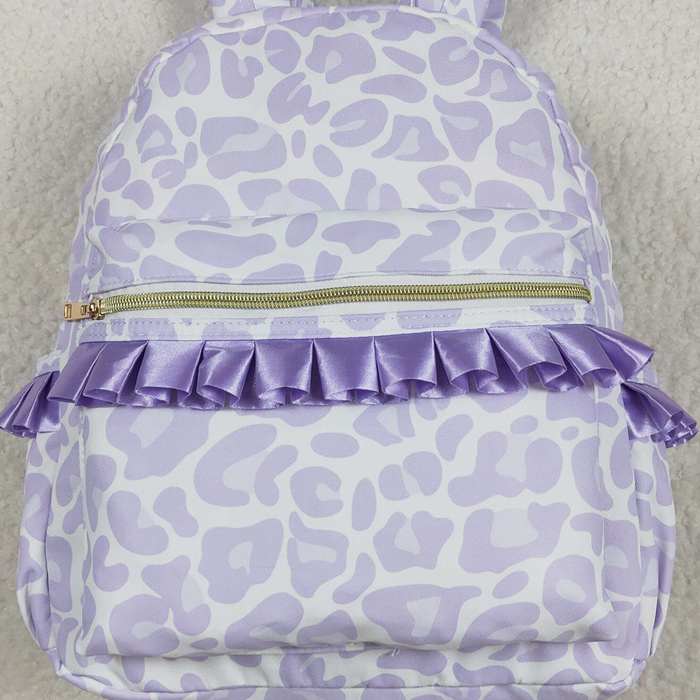BA0239 Leopard print purple and white backpack D 4.24