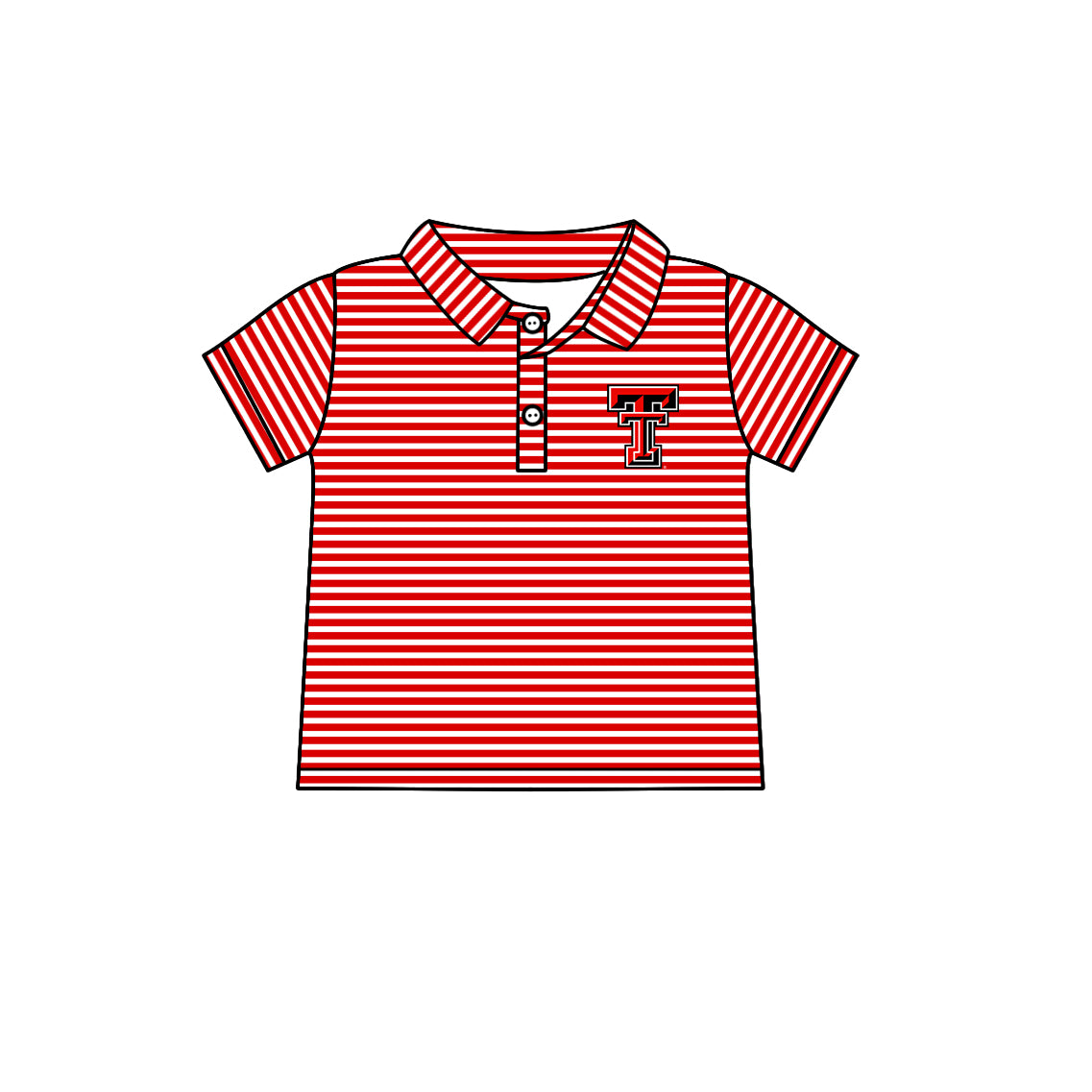 Custom children Red Raiders team top D 6.23