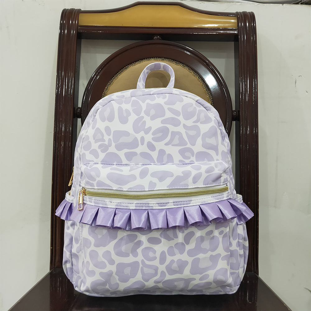 BA0239 Leopard print purple and white backpack D 4.24