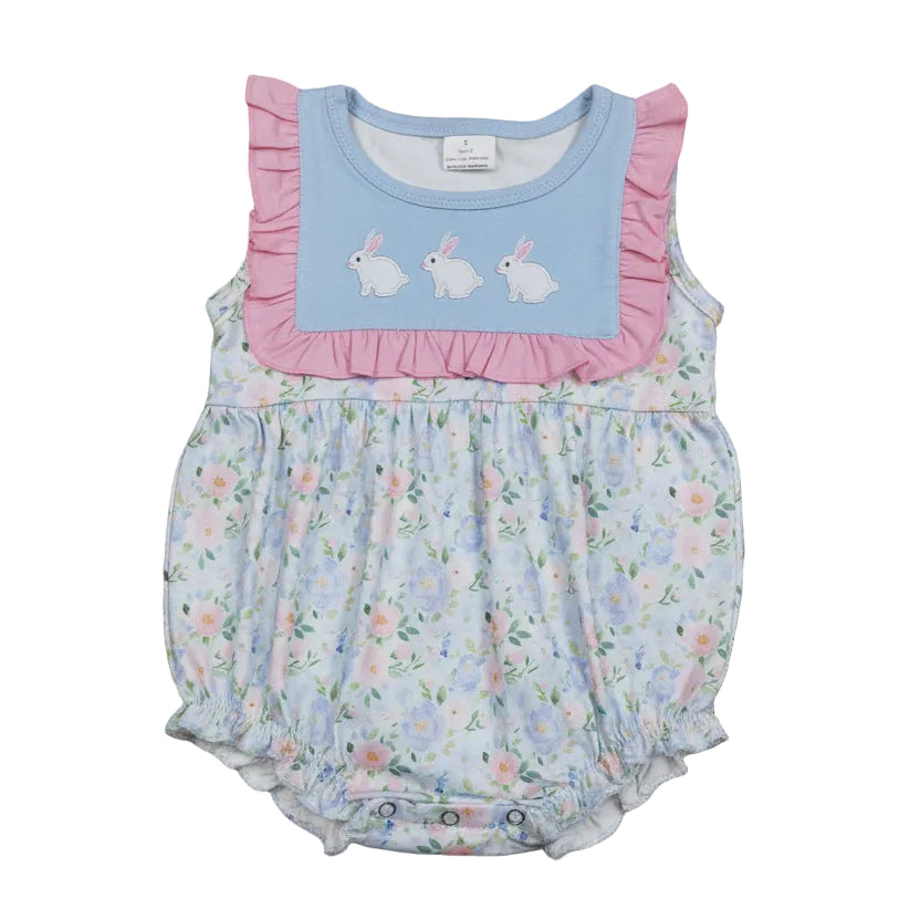 embroidery rabbit floral bubble