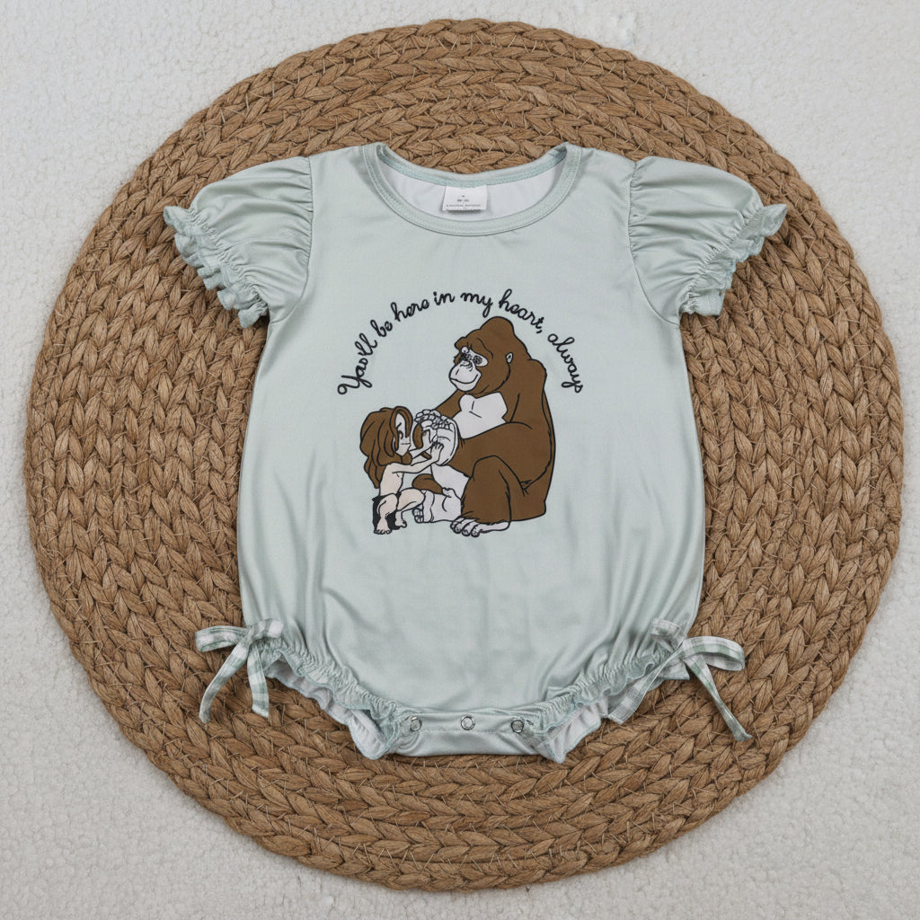 short sleeve monkey cartoon bubble