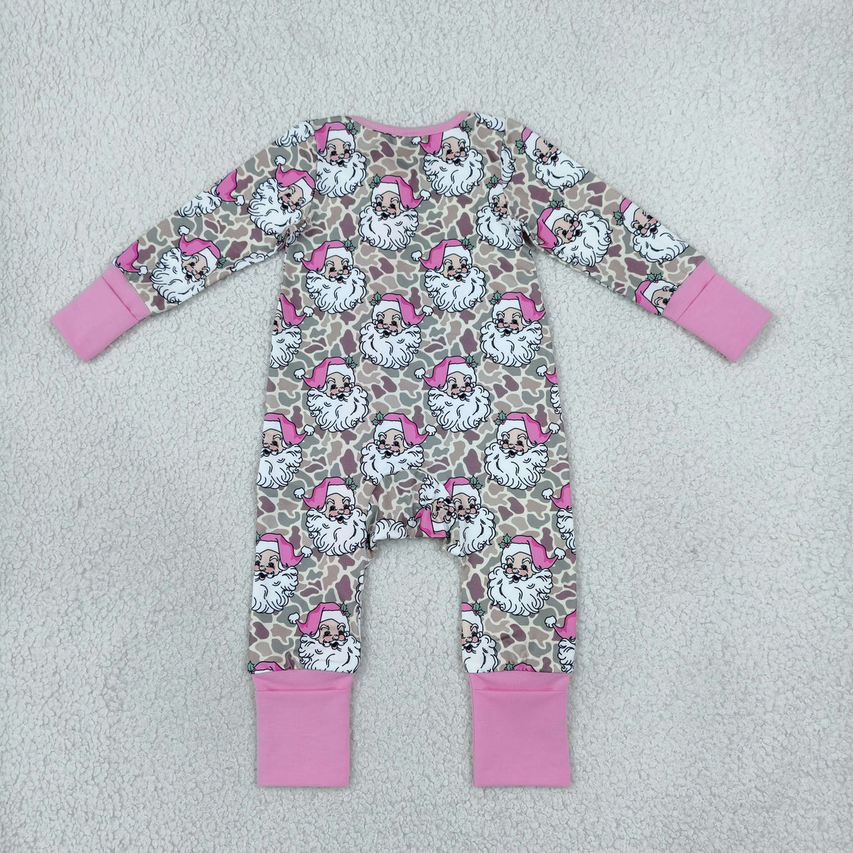 LR3305 leopard with santa print girl sleeper